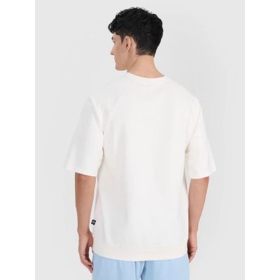 5. Bluza dresowa z krótkim rękawem bez kaptura męska 4F 4FRSS25TSWSM2114-11S