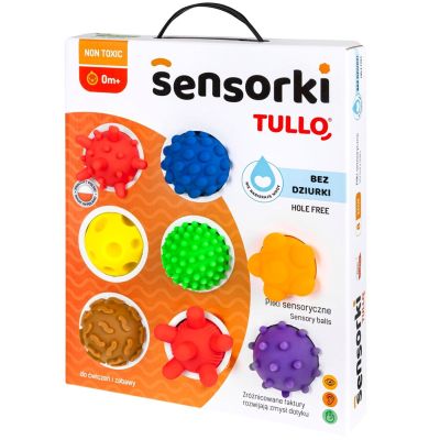 TULLO Piłki sensoryczne Sensorki bez dziur, 8 szt.