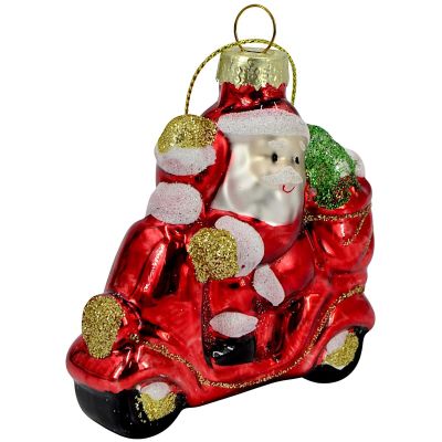 3. BOMBKA SZKLANA FORMÓWKA MIKOŁAJ NA MOTORZE SASKA GIFT & DECOR