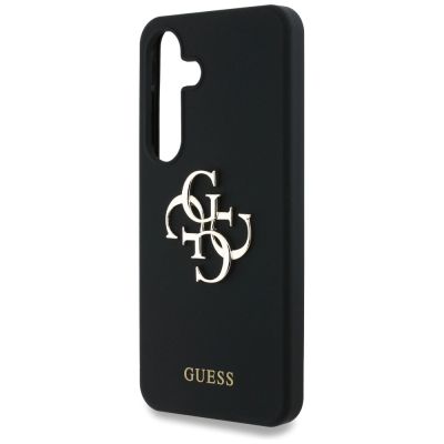 6. Etui Guess Silicone Big 4G Logo Bottom Script na Samsung Galaxy S25 - czarne