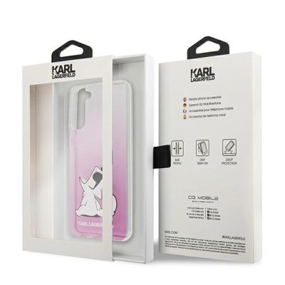 8. Etui Karl Lagerfeld Choupette Fun na Samsung Galaxy S21+ - różowe