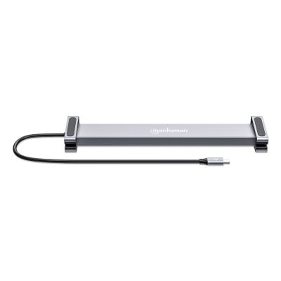 11. Manhattan 190398 stacja dokująca Przewodowa USB 3.2 Gen 1 (3.1 Gen 1) Type-C Szary