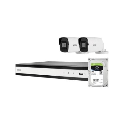 ABUS PoE-Video-Set: 2 Mini-Tube-Kameras + NVR 4Ch.TVVR36402D