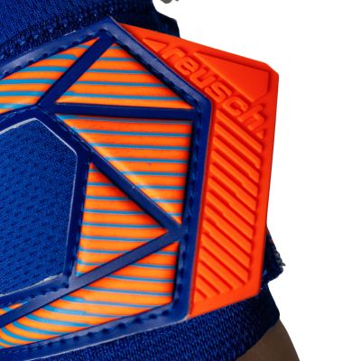 7. Rękawice bramkarskie Reusch Attrakt Freegel Advance niebiesko-pomarańczowe 5670235 4129