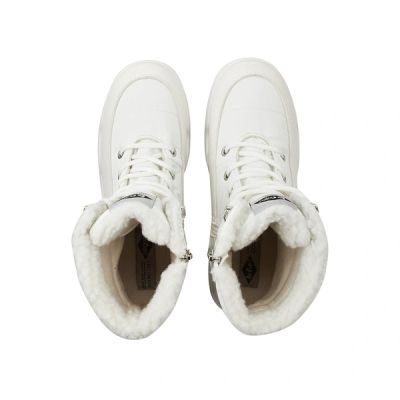 3. Lee Cooper buty zimowe damskie białe ocieplane botki na zamek