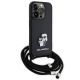 3. Etui Karl Lagerfeld Crossbody Saffiano Metal Pin Karl&Choupette na iPhone 15 Pro - czarne