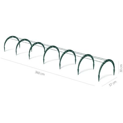 8. TUNEL FOLIOWY SZKLARNIA FLOO 360CM ZIELONY LEŚNY