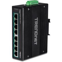 TRENDnet Industrial Switch 8-Port Gbit PoE+ 24-56V DIN-Rail