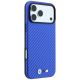 4. Etui BMW M Carbon Metal Logo MagSafe na iPhone 17 Pro / 18 Pro - niebieskie