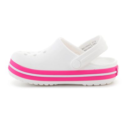 4. CROCS CROCBAND KIDS CLOG T WHITE/PINK CRUSH 207005-6WU