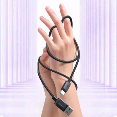 11. Kabel Joyroom Multi-Color Series A14 USB-A / USB-C 3A 1.2 m - czarny