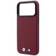 6. Etui BMW M Carbon Metal Logo MagSafe na iPhone 17 Pro Max / 18 Pro Max - bordowe