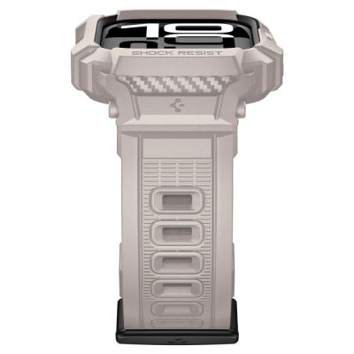 5. Pasek Spigen Rugged Armor Pro V2 na Apple Watch (46 mm) - beżowy