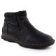 Skórzane trzewiki męskie na suwak czarne Rieker 05362-00