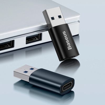 11. Baseus Ingenuity Series Mini przejściówka adapter USB 3.1 OTG do USB Typ C niebieski (ZJJQ000103)