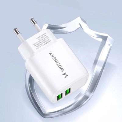 12. Ładowarka sieciowa Wozinsky CUWCW 2,4A 2 x USB-A - biała