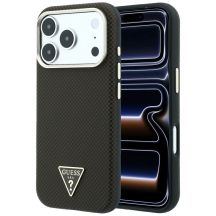Etui Guess Kevlar Triangle Logo MagSafe na iPhone 17 Pro Max / 18 Pro Max - brązowe