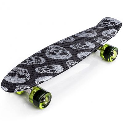 Deskorolka Meteor Multikolor Skulls  22607