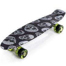 Deskorolka Meteor Multikolor Skulls  22607