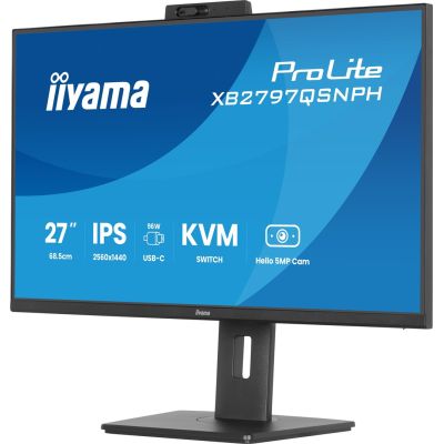 12. iiyama ProLite XB2797QSNPH-B1 27IN IPS LCD 4MS 2560X1440 350CD/M2 HDMI/DP/USB 2 monitor komputerowy 68,6 cm (27") 2560 x 1440 px Quad HD Czarny