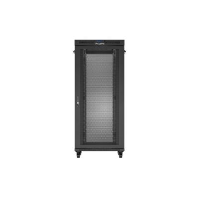 9. Szafa instalacyjna rack stojąca 19" 37U 800X800 czarna drzwi perforowane LCD Lanberg (Flat Pack)
