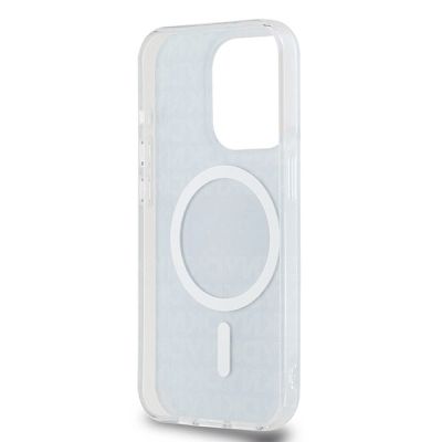 7. Etui DKNY IML Mono & Stripe MagSafe na iPhone 13 Pro Max - czarne