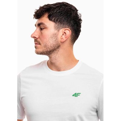 3. T-shirt bewełniany męski 4F 4FWSS26TTSHM4484-10S