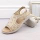 10. Sandały damskie wsuwane komfortowe beżowe Unisoft 7196