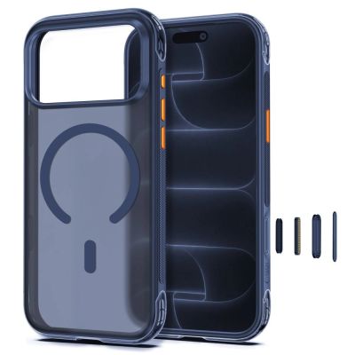 2. Etui Tech-Protect MagAir MagSafe CC na iPhone 18 Pro / 17 Pro - ciemnoniebieskie matowe