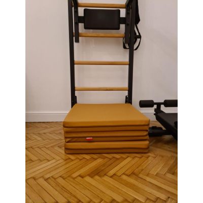 54. MATERAC GIMNASTYCZNY SKŁADANY BRĄZOWY 180CM BENCHK