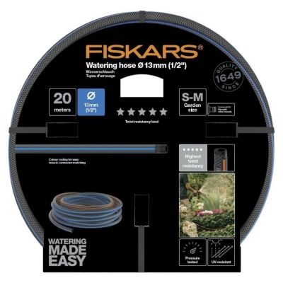 2. Fiskars 1027107 wąż ogrodowy 20 m Nad ziemią Niebieski, Szary