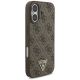 4. Etui Guess 4G Strap Triangle Logo MagSafe na iPhone 17 - brązowe
