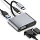 5. Hub USB Typ-C 4w1 USB 3.0 + PD 100W + HDMK 4k30Hz + VGA FullHD