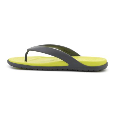 6. CROCS COAST FLIP SLATE GREY/CITRUS 212035-0GG