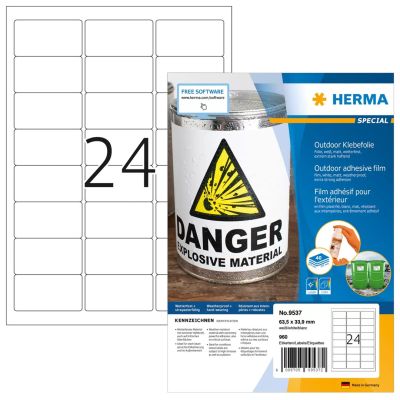 3. HERMA 9537 samoprzylepne etykiety Prostokąt Biały 960 szt.