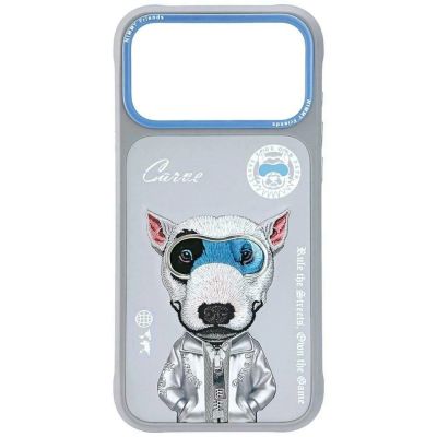 Etui Nimmy Cool&Cute 2.0 nag na iPhone 17 Pro Max - szare