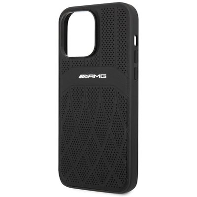 6. Etui AMG Leather Curved Lines MagSafe na iPhone 14 Pro Max - czarne