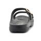 5. CROCS SATURDAY METALLIC BUCKLE SANDAL W BLACK 213316-001