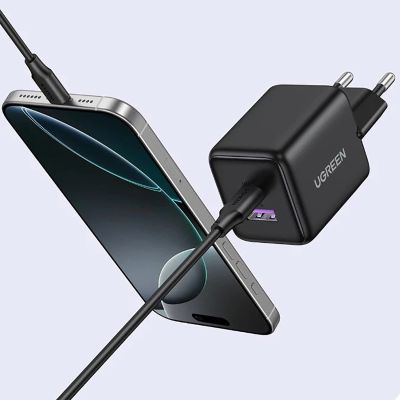 2. Ładowarka sieciowa Ugreen Nexode N Series X516 30W GaN 1x USB-A 1x USB-C - szara