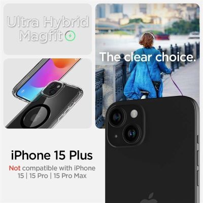 14. Etui Spigen Ultra Hybrid Mag z MagSafe na iPhone 15 Plus - czarne
