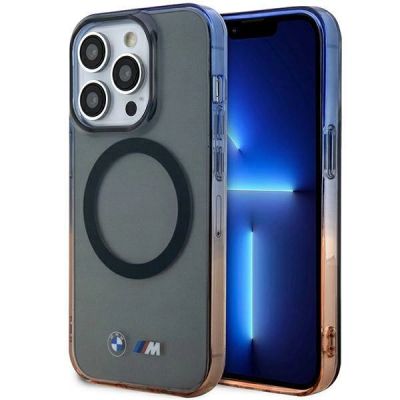 Etui BMW Gradient Bumper MagSafe na iPhone 14 Pro Max - szare