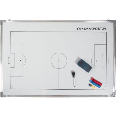 Tablica taktyczna do piłki nożnej 60 x 90 cm Yakima biała