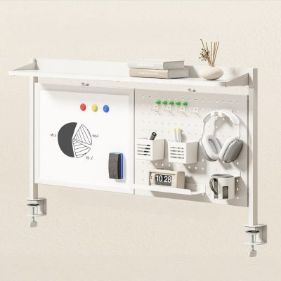 7. Przegroda biurkowa / organizer Ergo Office, max. obciążenie 10kg, biała tablica, szerokość 1116mm, biała, ER-301 W