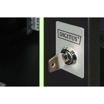 27. Digitus Szafa sieciowa wisząca Unique 19" 12U rack 600x600, drzwi szyba, czarny, niedzielona, złożona, 100kg