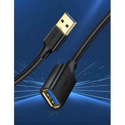 2. Ugreen kabel przedłużacz przejściówka USB 3.0 (żeński)-USB 3.0 (męski) 2m US129 (czarny)