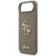 6. Etui Guess Silicone Big 4G Script na iPhone Air - brązowe