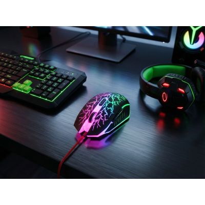15. Mysz Esperanza Lightning EGM211R (optyczna; 2400 DPI; kolor czarny)