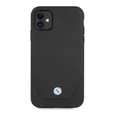 3. Etui BMW Leather Perforate na iPhone 11 / Xr - czarne