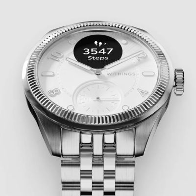 3. Zegarek Withings Scanwatch Nova Brilliant - funkcje EKG, pomiar pulsu, SPO2, temperatury, aktywność fizyczna i sen (39mm, titanium gray)