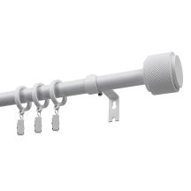 KARNISZ ROZSUWANY POJEDYNCZY FI 19 MM OMEGA BIAŁY 140-220 CM Z KÓŁKAMI KOWALSKI